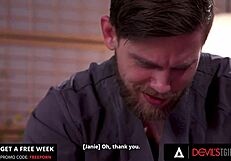 Devils tgirls - redhead beauty trans janie blade gets asshole fucked by masseur 😈