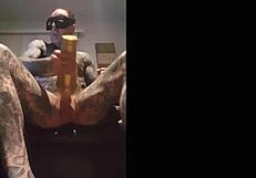 Hot Fleshlight Session with Intense Handjob and Cumshot