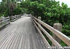 Mofos Brunette Flashes Hairless Pussy And Boobs For Dirty Boyfriend In Bedroom