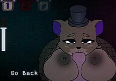 Soft pillowy tits engulf my cock in fnaf porn game boobjob compilation