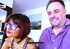 Candy teases with a filthy fuck and facial on webcam