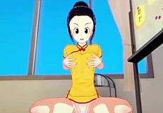hot milf rewards me with her milk for being a good student in dragon ball