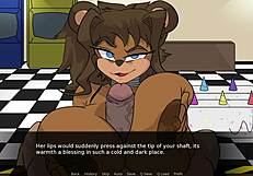 Soft pillowy tits engulf my cock in fnaf porn game boobjob compilation