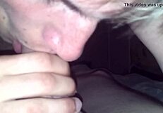 The gay guy gives a blowjob to a nice big cock, sucking it deep and hard.