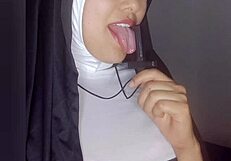 sor rita teases with her dildo until her pussy drips wet