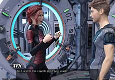 stranded in space 95, just holding hands with curvy asian milf