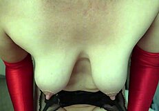 touching myself in red gloves, wanna see my clit?