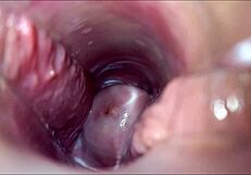 She moans as her pussy reaches vaginal orgasm