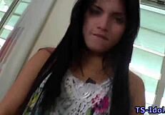 Ever seen a slutty tgirl covered in jizz after glamour action?