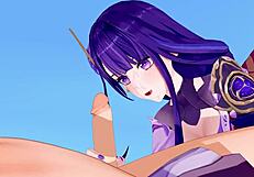 Genshin Impact: Raiden Shogun's 3D Hentai POV Sex with Real Voice Uncensored