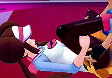 Mei Rosa is practicing adult sex training on the bed.