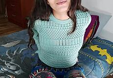 Touching myself with a dildo till I cum hard.