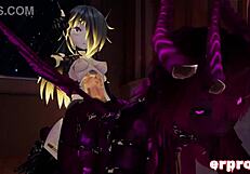 VRChat Daemon, Robot, and Dragon Engage in Hot 3-Way Sex