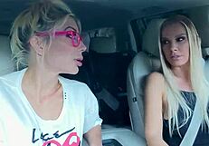 big tit blonde lesbian strapon fucking with jerk off instructions