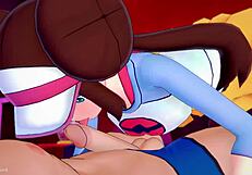 Mei Rosa is practicing adult sex training on the bed.