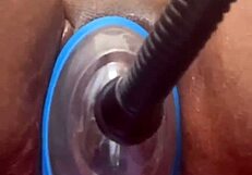 Amateur Swollen Pussy Pumped With Huge Dildo Vibrator Toys