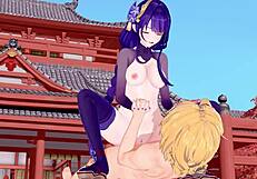 Genshin Impact: Raiden Shogun's 3D Hentai POV Sex with Real Voice Uncensored