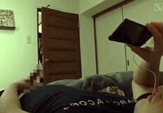 Japanese milf sneaks peeks at him while he sleeps fast