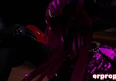 VRChat Daemon, Robot, and Dragon Engage in Hot 3-Way Sex