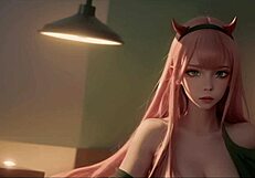 Zero Two says, 'I'm the AI-generated anime girl you need for your fantasies.'