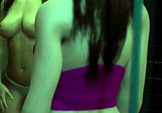VR 3D Busty Lesbian Teens Tease While Dancing