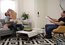 Blonde Actress Takes Two Cocks!