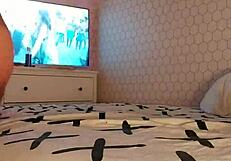 Hard ass rides the big black cock bareback