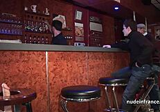Young French Babes Banged and Sodomized in Wild 4some at Night Club with Papy Voyeur
