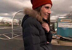 British blonde's public urination and flashing outdoors revealed