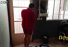 Big black cock fucking amateur ass in Halloween special