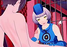Elizabeth and Kasumi Yoshizawa intense sex in Persona hentai