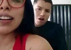 Fucking babysitter on webcam live broadcast with big tits and ass.