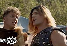 Battle Between The Gods Escalates Into An Orgy With Tyler Berg Malik Delgaty Felix Fox & Sir Peter - Twinkpop