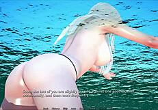 Beautiful anime boobs in 3D game environments
