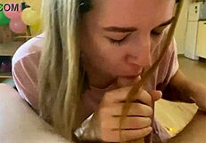 Teen Sucks Sloppy Until Tears Stream Down Face