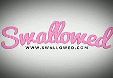 Aliya and natalie swallow all his cum
