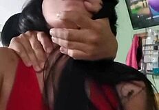 Fucking babysitter on webcam live broadcast with big tits and ass.