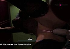 Dreams of Desire - Alex Drilling Tracy's Pussy and Ass Holes in 3D Cartoon Doggy Action