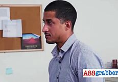 kinky manager fucks worker with fat dildo