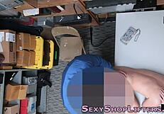 teen shoplifter gets caught in the shop and fucked with blowjob to facial