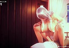 ハニーセレクト白髪の女の子と思いっきりセックス