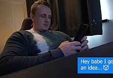 Stepmom Sucks Blindfolded Stepson's Cock, Swallows Cum Mistakenly