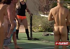 Joe And Kristen Foreplay with Couples in Pool Dip