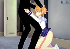 Интенсивный секс Котоне Хара с Чиаки Канда хентай