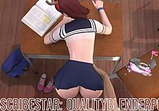D Va gets slammed hard in school with big ass creampie
