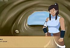 Animated hentai game with a spooky theme