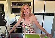 Helping Stepmom's Holiday Stress With Intense Doggystyle And Monster Cock.