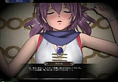 Playing this hentai rpg game with asian characters in leggings.