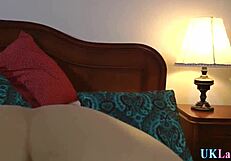 Hey, check this classy British mature slut fingering herself in stockings. She's wild in close-up HD!