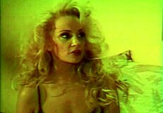 Finger play with shaved treasures in a retro bath time scene